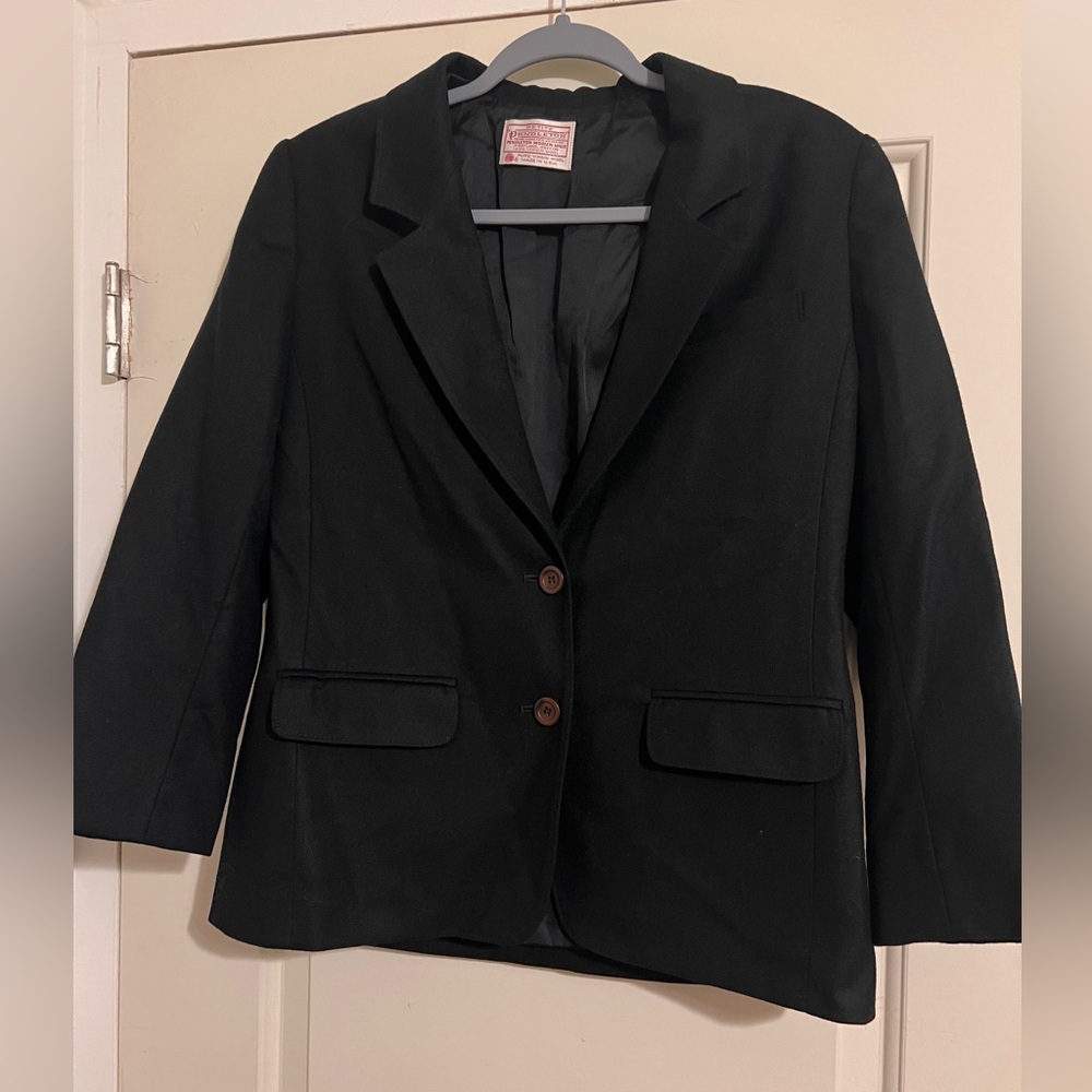 Vintage 1980s Pendleton Blazer Jacket‎ Virgin Wool Retro Grandma Grandmacore